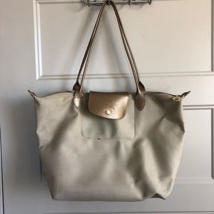 Gold Longchamp Tote